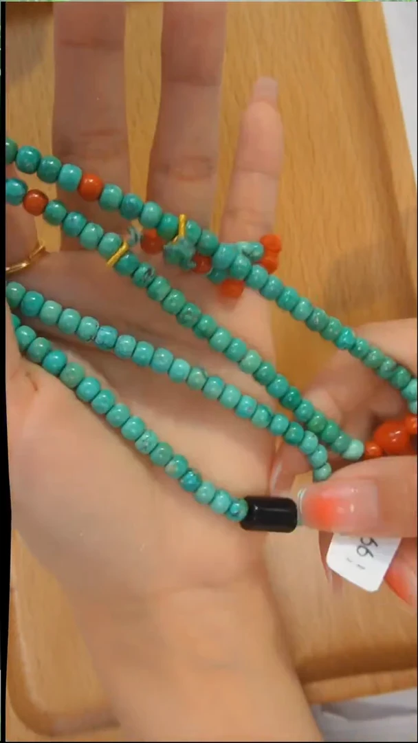 银S925镶嵌绿松石项链6m发货一件