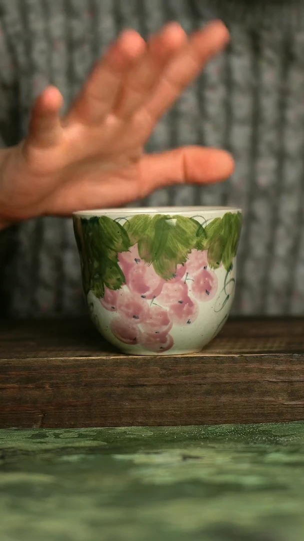 陶瓷青诗集手工手绘瓷器