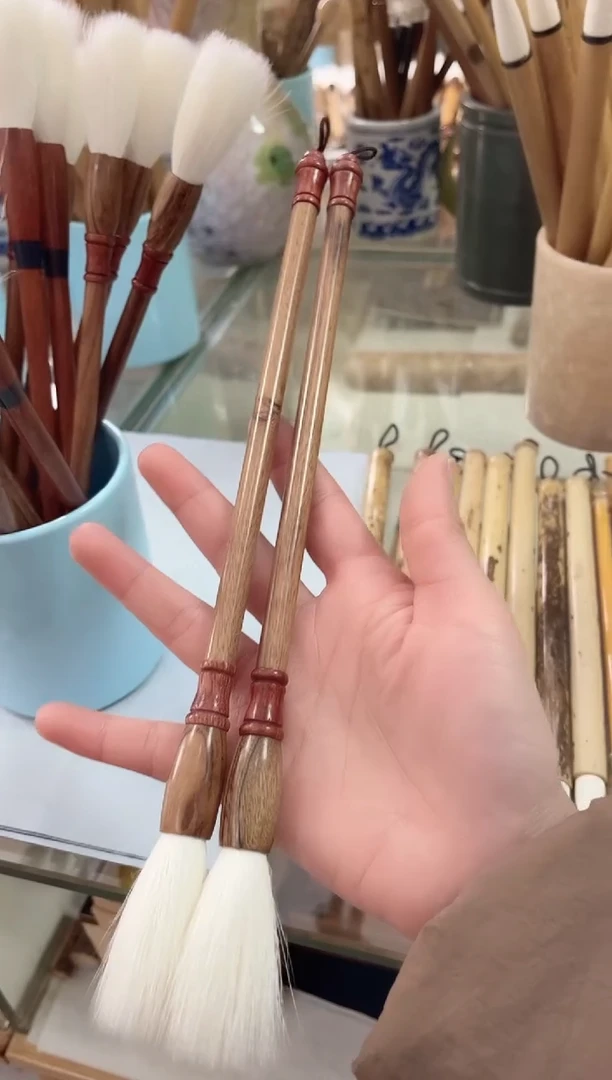 【清水试笔，拒绝蘸墨】墨琳笔庄毛笔2支羊毫