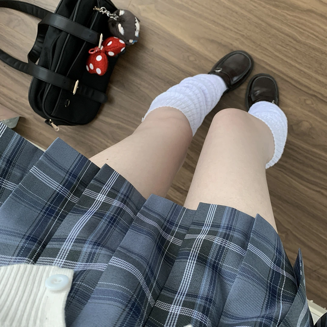 刺小兔原创jk【澜】格裙正版制服学院风校供感学生百褶裙半身裙套装