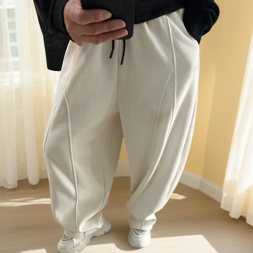 【如意甄选】冬季时尚百搭潮流加绒裤街头风