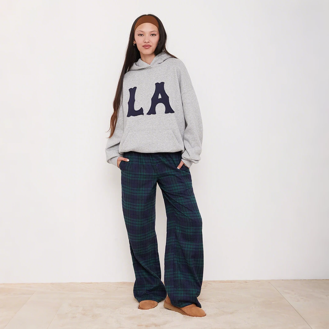 PACSUN2025新款美式套头连帽卫衣时尚休闲宽松卫衣女LA洛杉矶