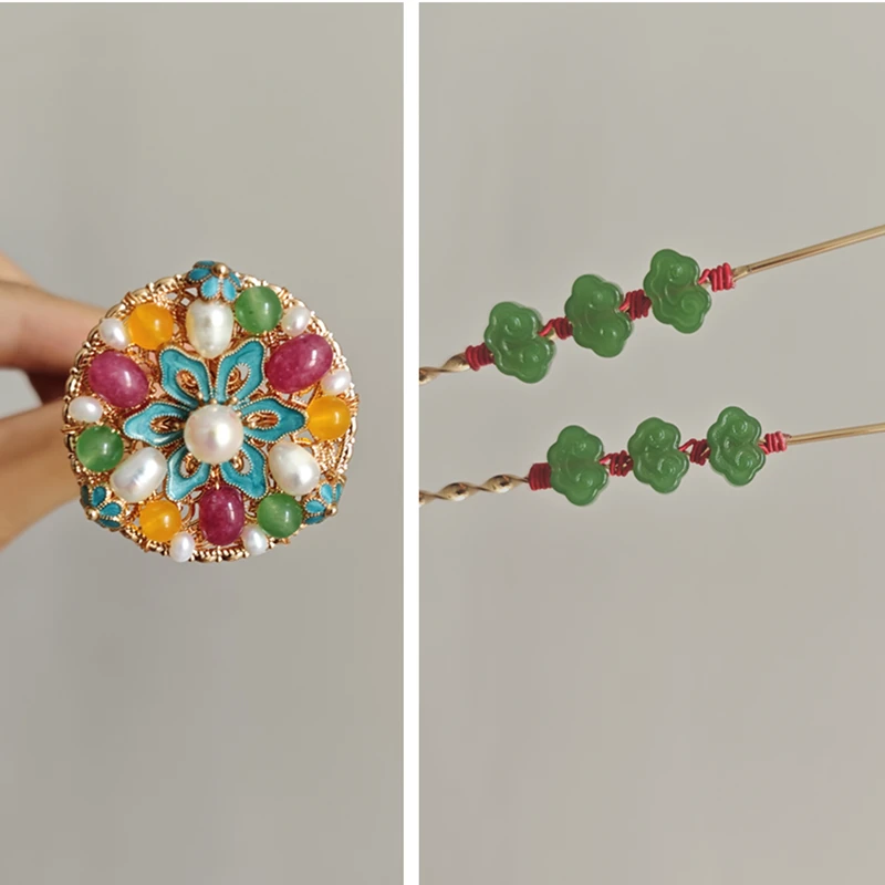 风雪初晴花朝发钗发簪国风手工汉服百搭复古风日常超仙簪发