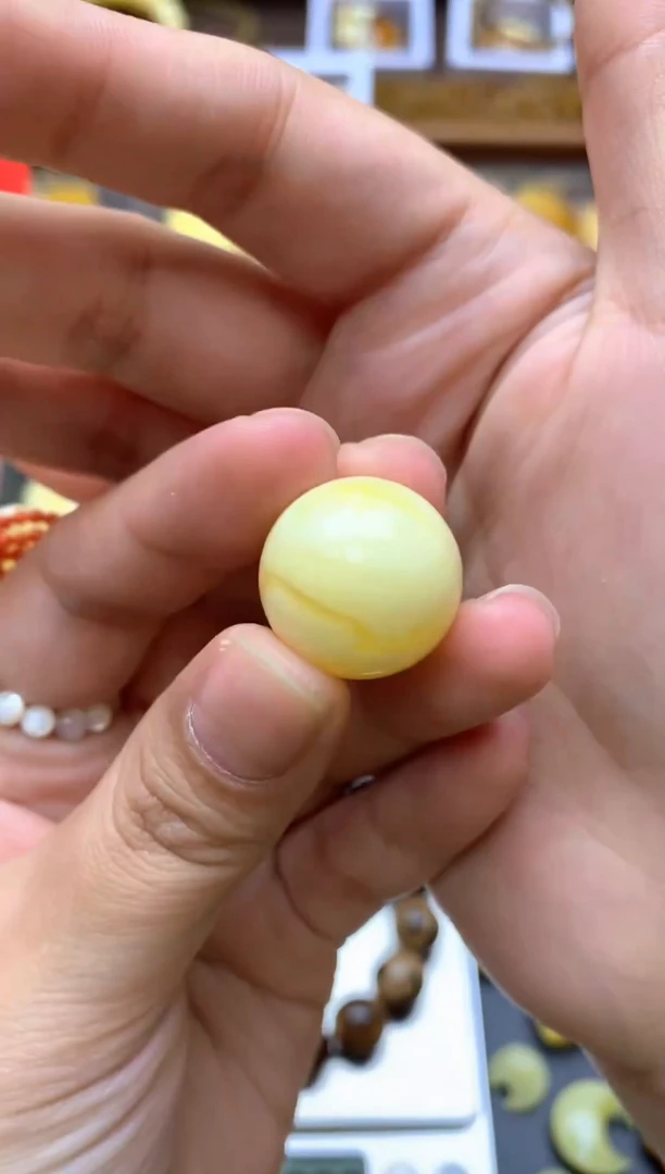 【闪购商品】琥珀珠宝奇石未镶嵌042琥珀蜜蜡花粉有纹小坑介意勿拍