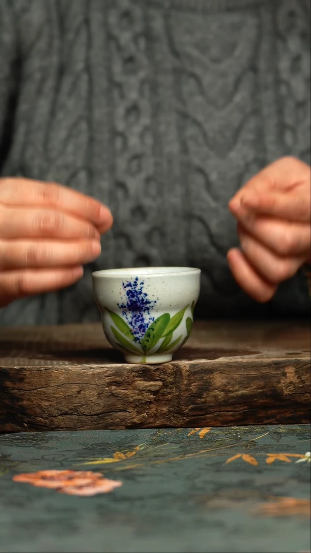 【闪购商品】杯釉下彩手工手绘同款陶器