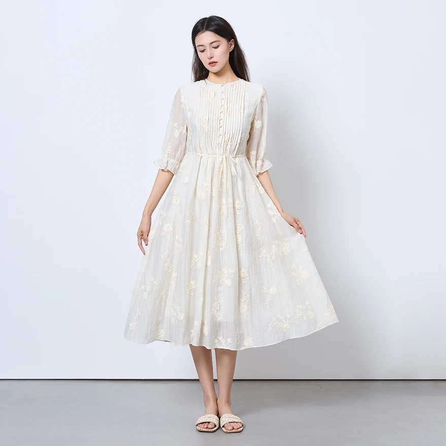 【丽公主】圣迪奥夏季优雅度假风法式显瘦收腰连衣裙S252Z1285