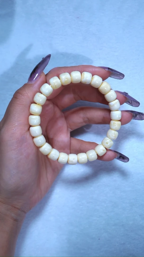 【闪购商品】蜜蜡手链未镶嵌典藏级9mm瓷白浓蜡顺色妖花