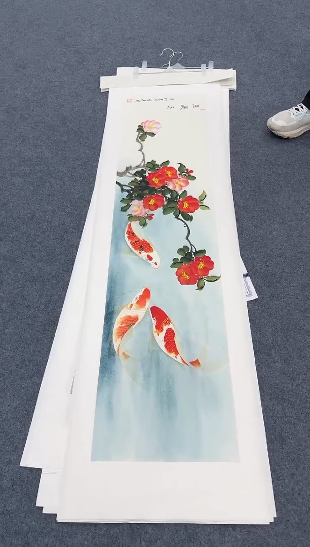 国画鱼戏花同类型随机