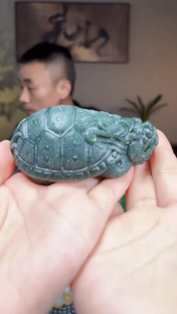 和田玉未镶嵌摆件龙龟