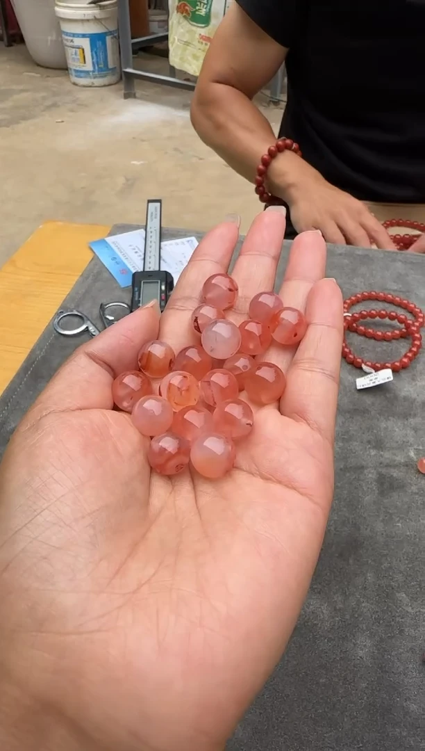 南红玛瑙珠串未镶嵌原矿无优化10mm散珠多样性发一个