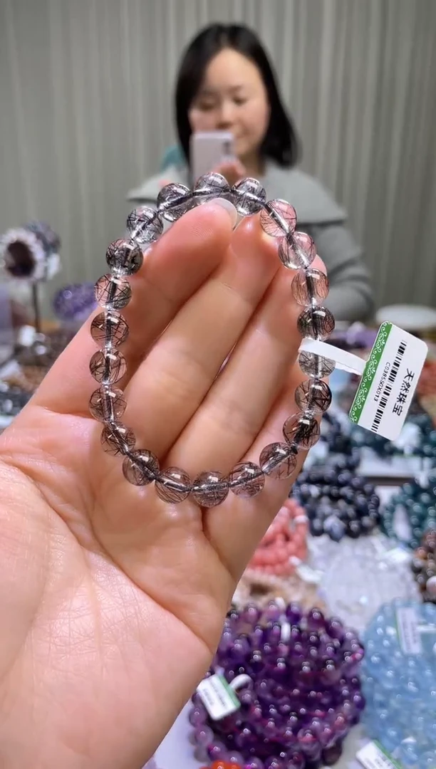 【闪购商品】发晶手串未镶嵌黑发晶8+