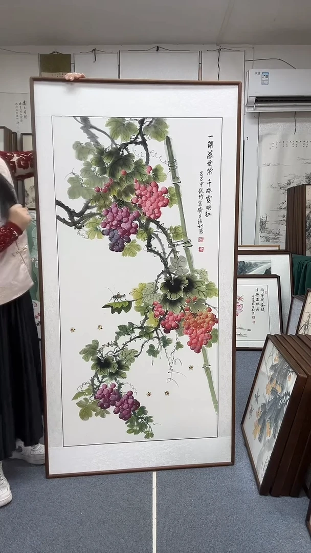 国画尺寸82*162实木画框京东包邮手绘