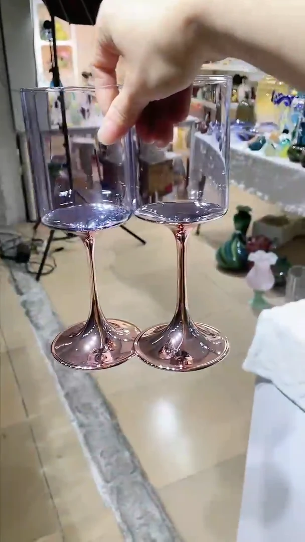 【闪购商品】高硼硅玻璃2只高脚杯耐热