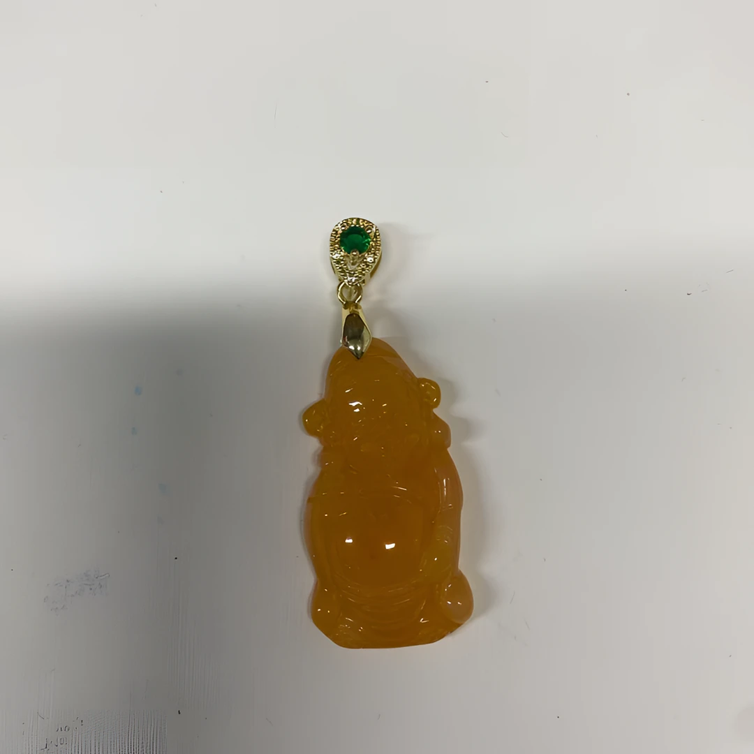 613满黄站立小财神（吊坠）