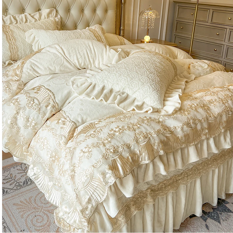 2025新款全消光牛奶绒床盖四件套