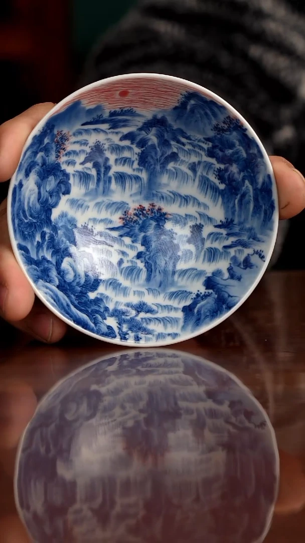 景琳藏青花北派山水