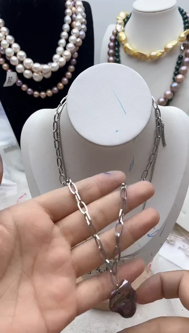 【闪购商品】淡水珍珠颈饰钛钢141