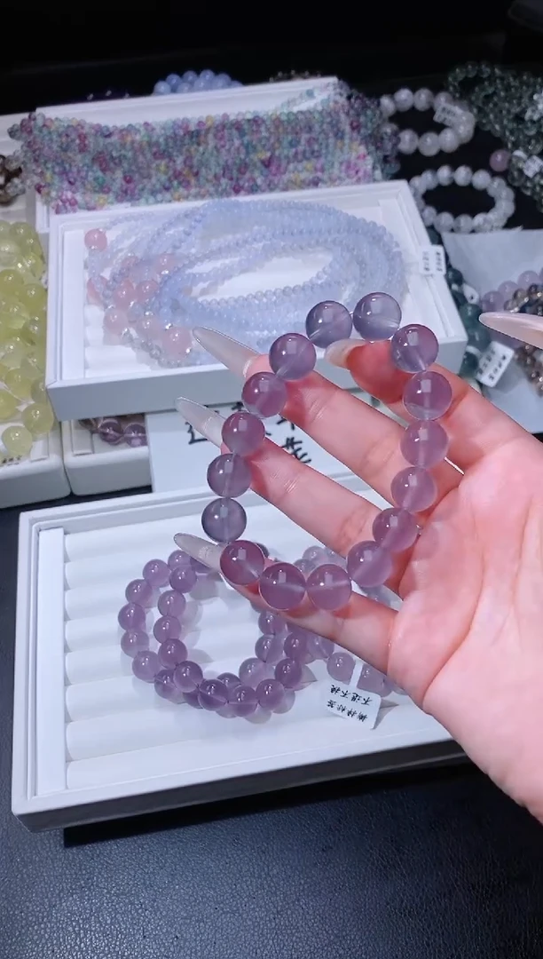 手链未镶嵌萤石620.12奶葡萄萤石手串 多样性发其一
