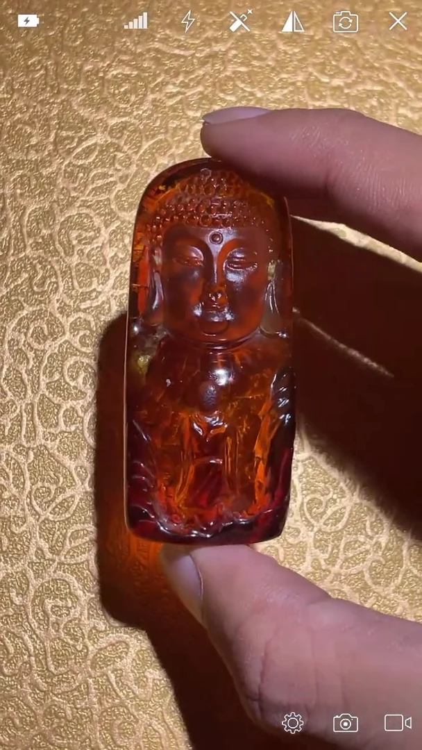 定制蜜蜡冷****_WR 阿弥陀佛吊坠 配渐变链