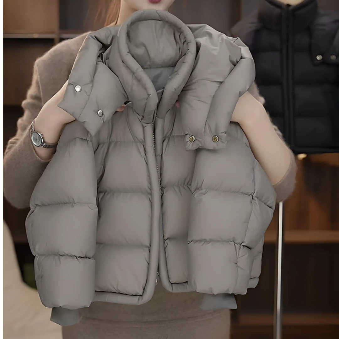 B2025新款加厚连帽潮版百搭女童男童羽绒服