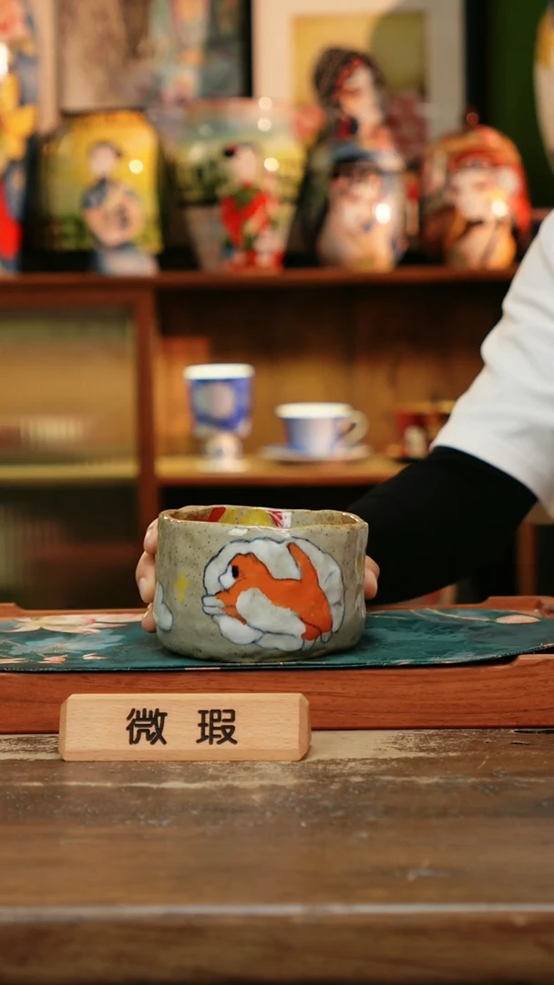 杯景德镇纯手工釉下彩精品茶具水杯