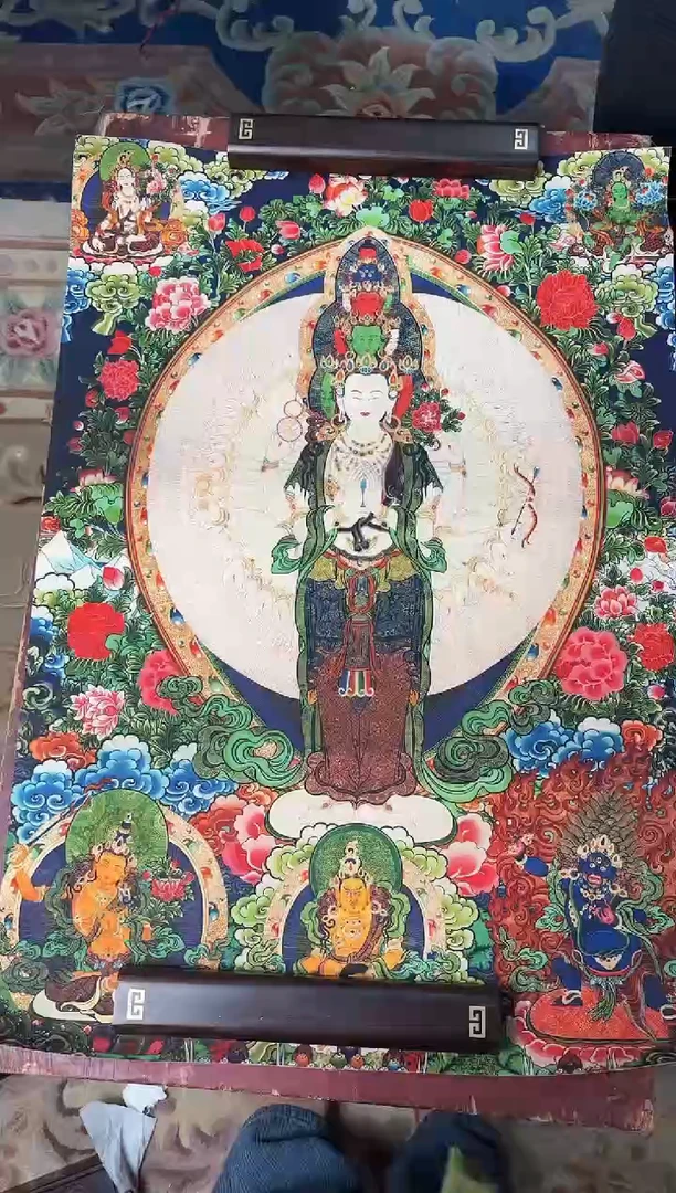 卷轴画龙妹的唐卡tk16
