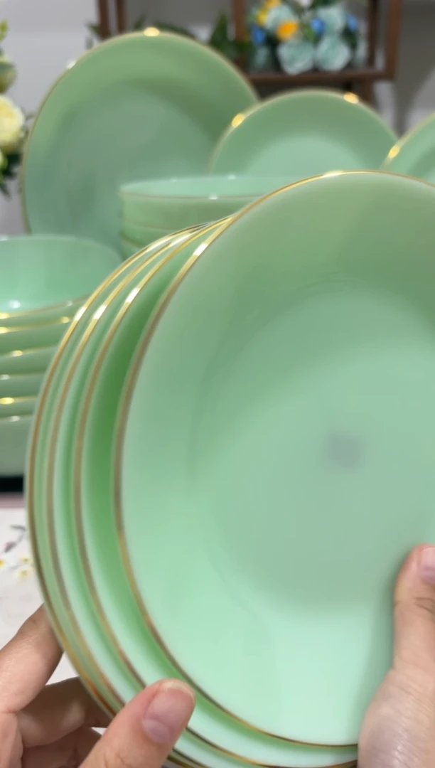 8英寸深盘4个  玉瓷【贝美】