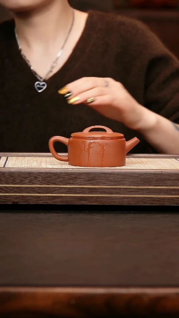 茶壶紫砂小煤窑朱泥 汉瓦