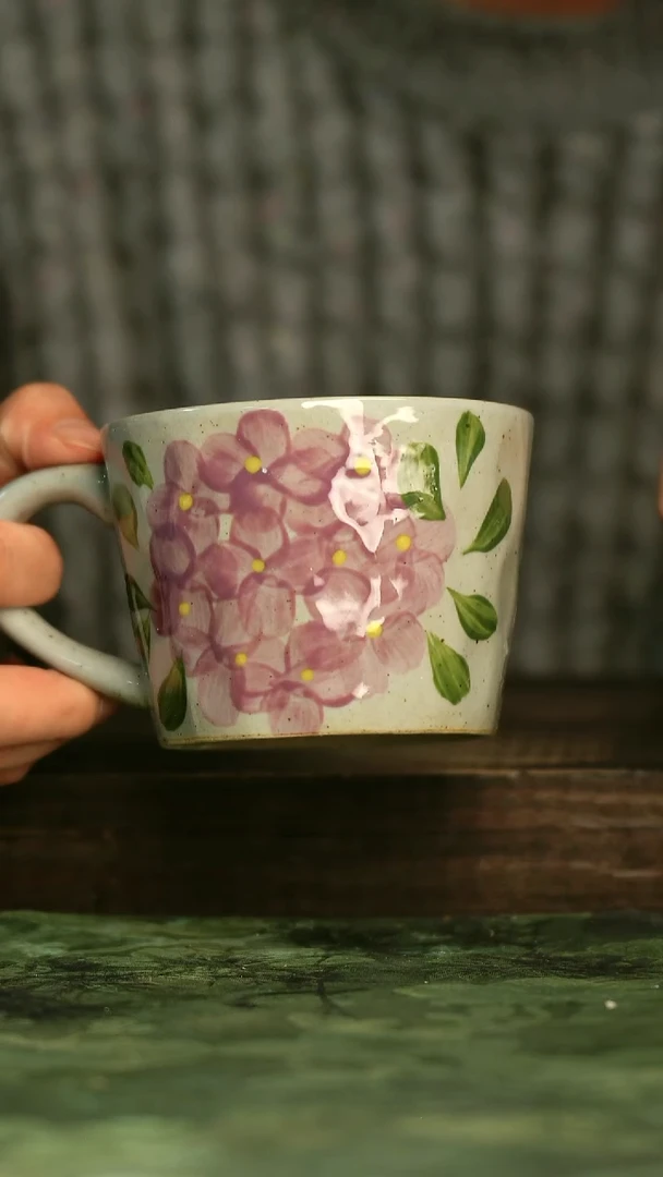 釉下彩陶瓷青诗集手工手绘瓷器
