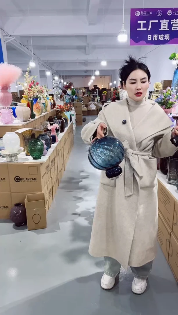 【闪购商品】无铅玻璃UU外贸仓-微瑕花瓶--K9V1