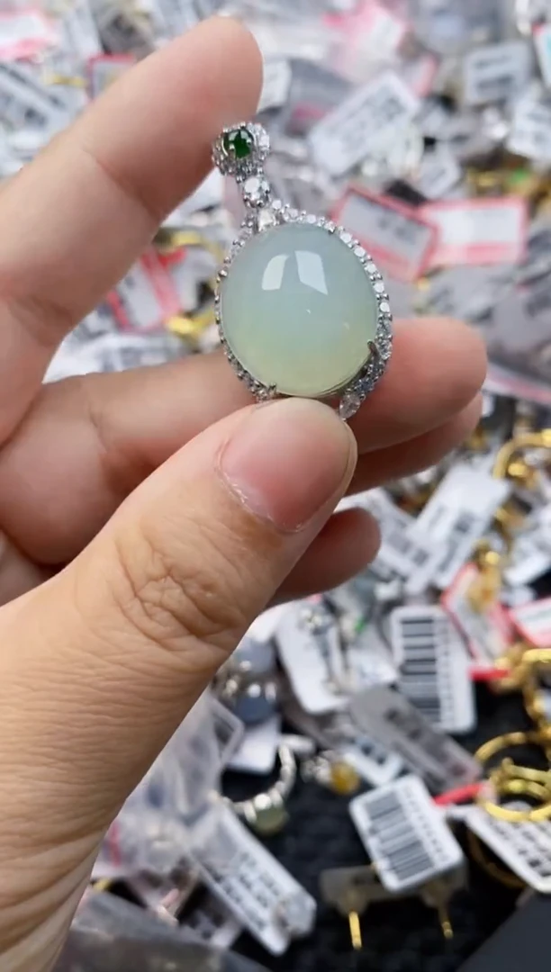 翡翠戒指银S925镶嵌11  11    1