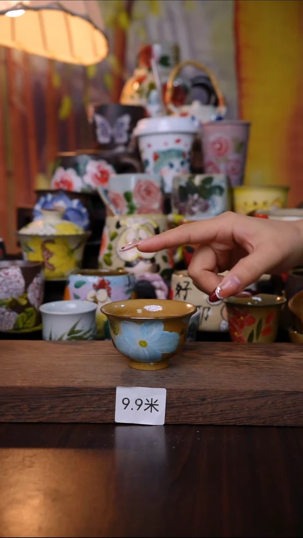 杯子陶泥垚手作 景德镇手工手绘陶瓷器物