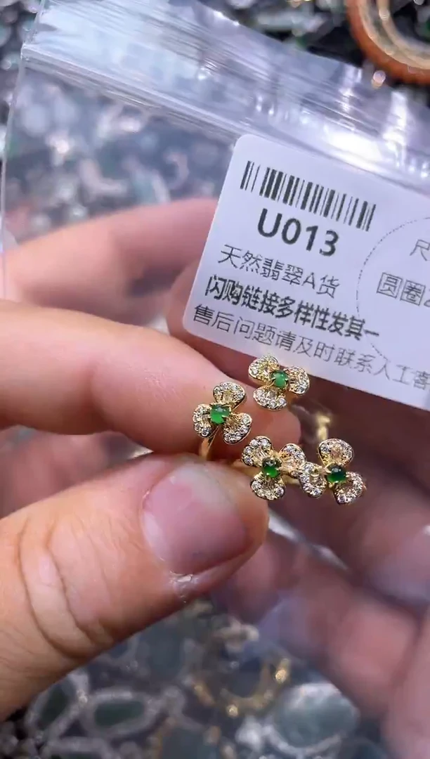 【闪购商品】翡翠颈饰未镶嵌U013戒指 多样性发其一