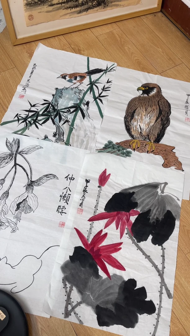 国画国画山水花鸟作品