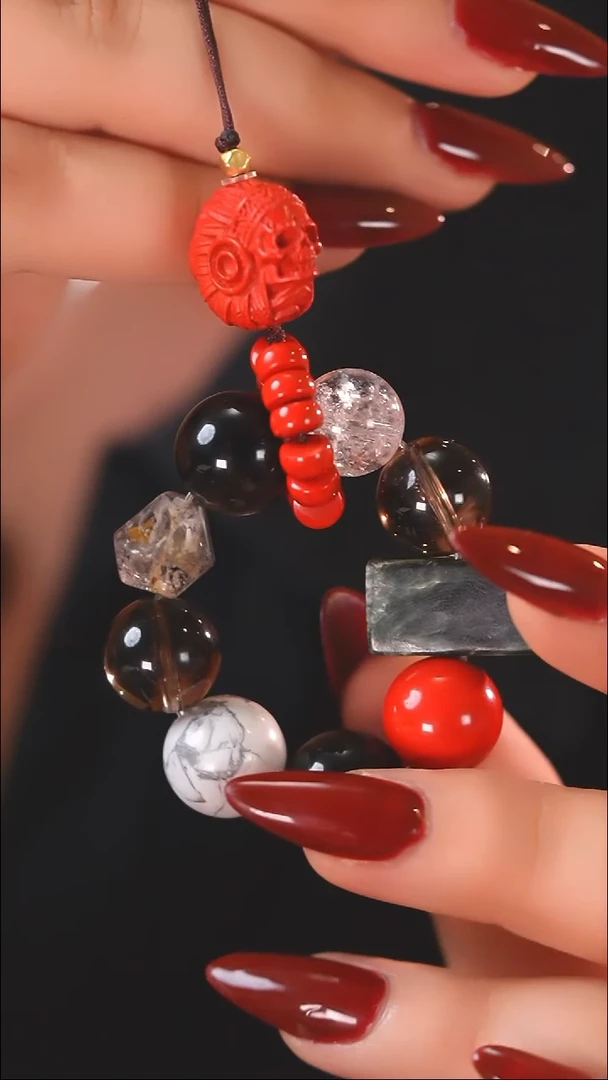 天然辰砂F970【赤马】 阿呆阵阵挂件