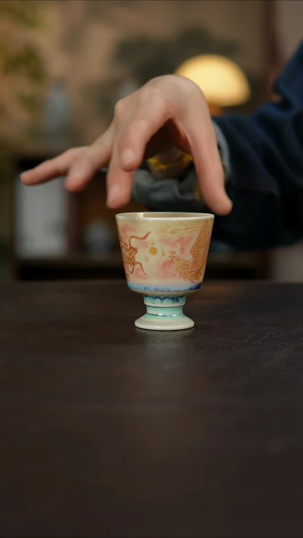 杯景德镇陶瓷杯碗柴烧多人