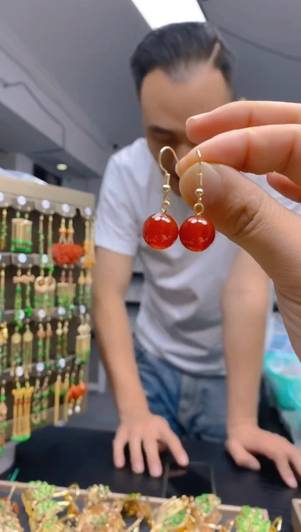 【闪购商品】玛瑙/玉髓耳饰合金36玛瑙饰品