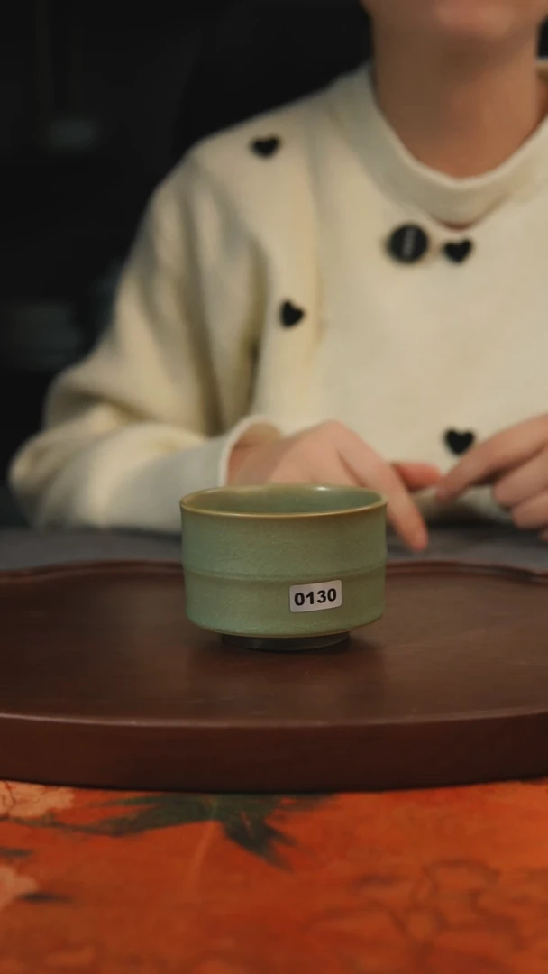 杯子瓷130 汝州原产地原矿仿古老釉