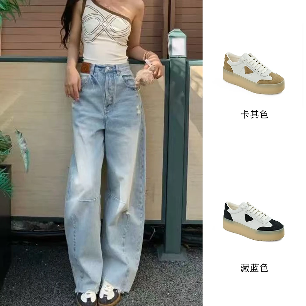 WANTS-LAB 秋季新款极简风'拼色百搭厚底时尚休闲鞋WL20071600159