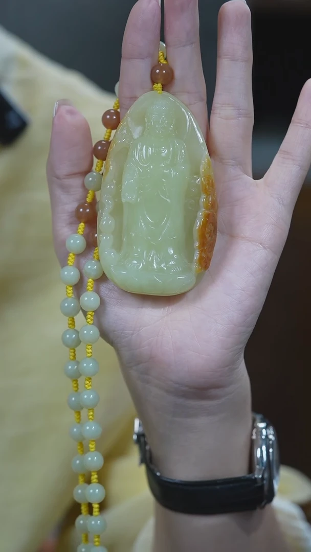 颈饰未镶嵌和田玉大日如来