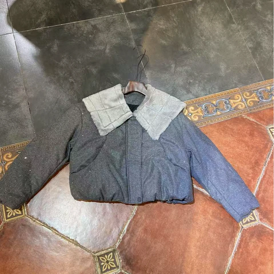【CY】  85058-E  2024新款时尚轻奢羽绒服配皮毛一体外套