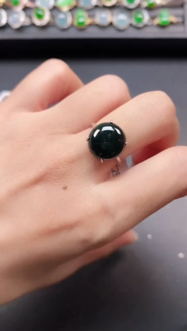 银S925镶嵌戒指翡翠1111