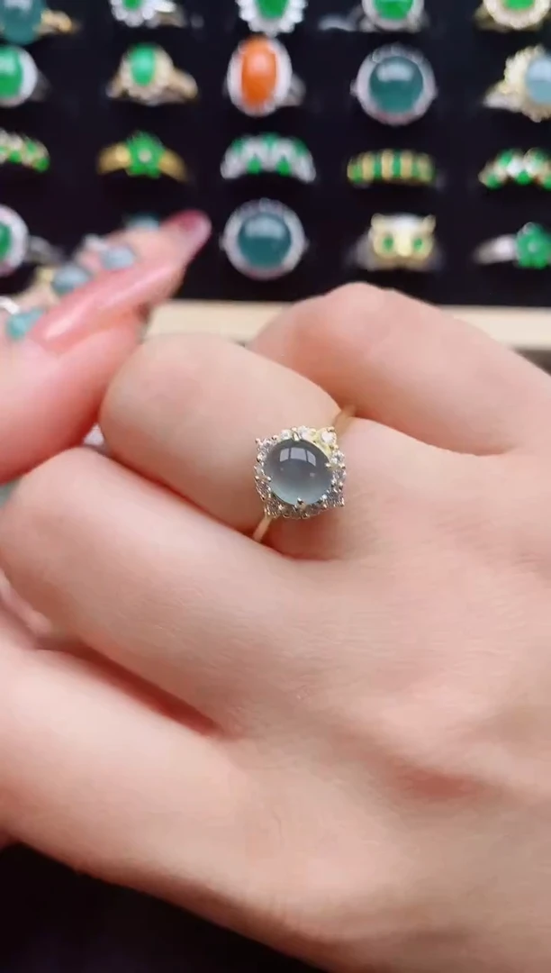 【闪购商品】翡翠戒指银S925镶嵌321321