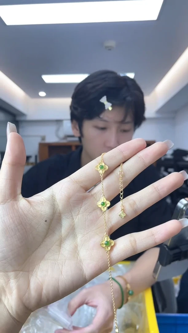 手链银S925镶嵌和田玉多样性一件发货