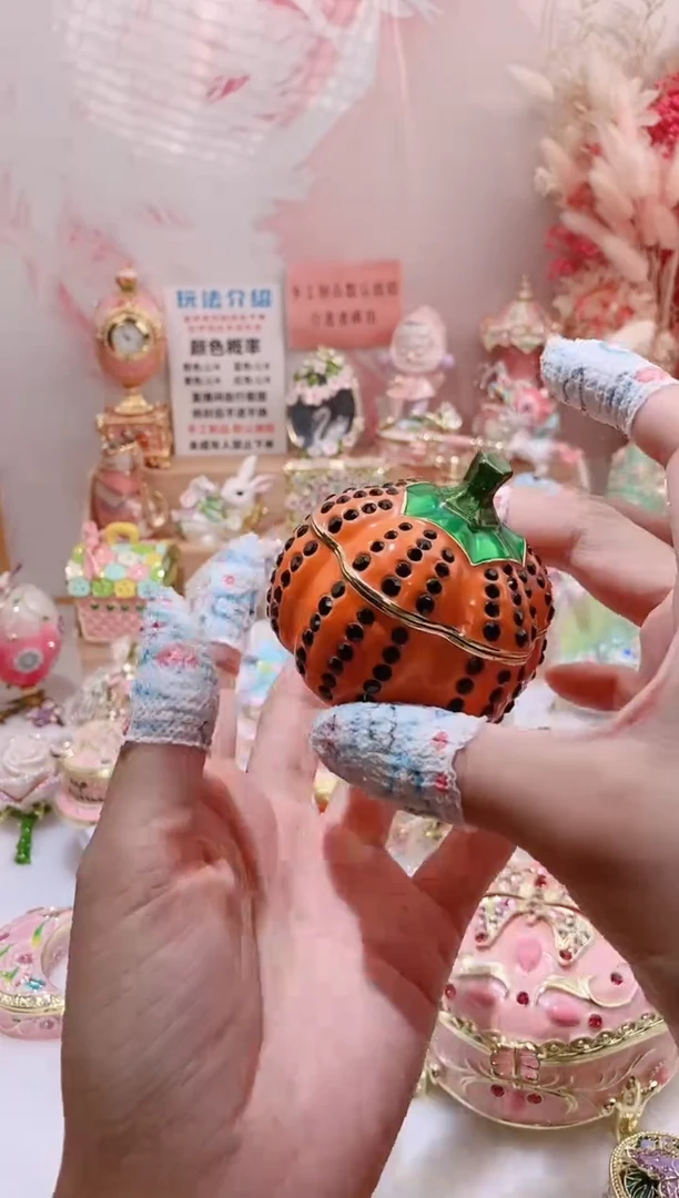 珐琅彩首饰盒摆件