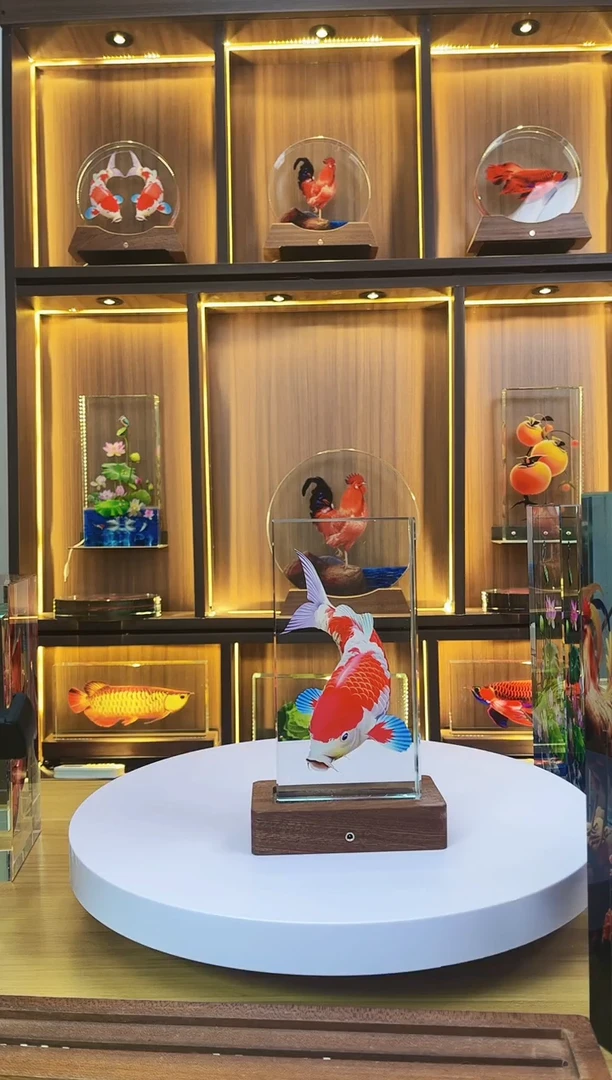 有机玻璃用****0细微尺寸20*10*4鲤鱼+底座