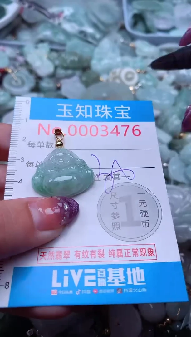 翡翠未镶嵌吊坠(不含链)3476