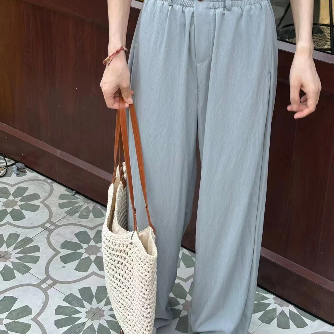 【夏季薄款】休闲宽松女直筒百搭显瘦版阔腿裤168