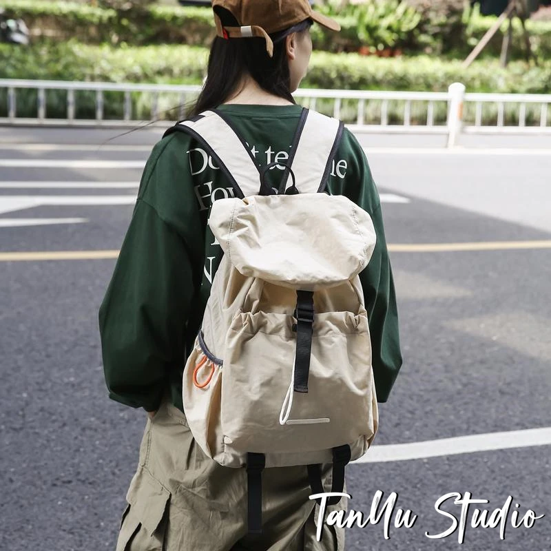 探屿森系户外百搭登山运动双肩背包男女大容量徒步双肩包户外必备