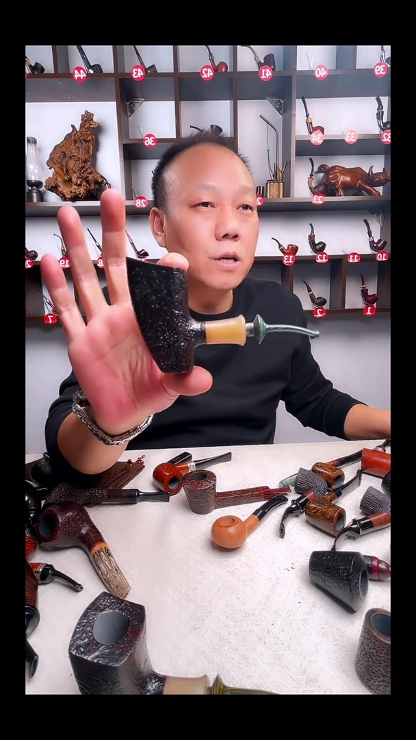 意大利石楠木手工打磨烟斗